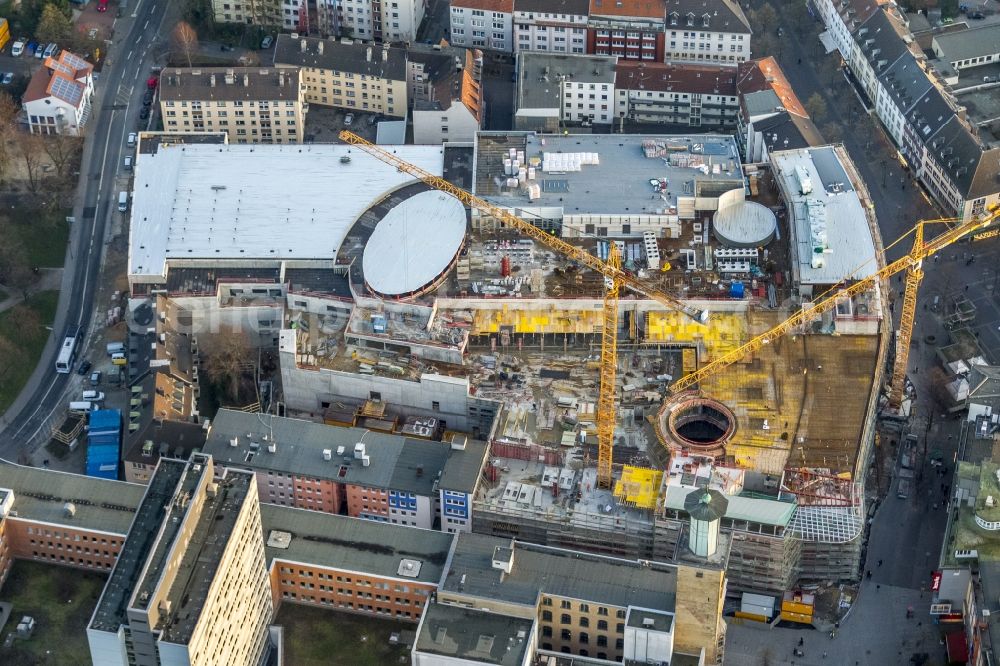 Aerial image Hagen - Cityscape of downtown on City Hall- mall Hagen in North Rhine-Westphalia