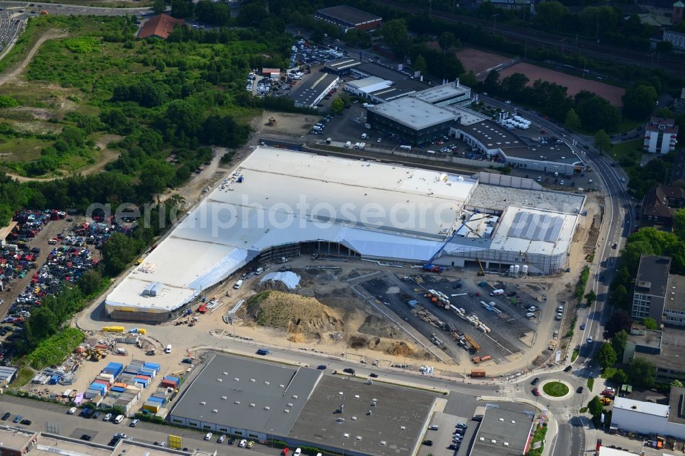 Aerial image Essen - Construction site to build a new real - Specialists for the local shopping center in Essen, North Rhine-Westphalia