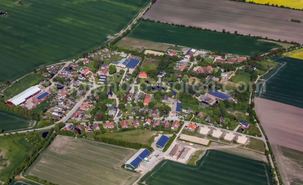 Aerial image Fehmarn - Building of the riding stables - Reiterhof - in Staberdorf on Fehmarn in the state Schleswig-Holstein, Germany