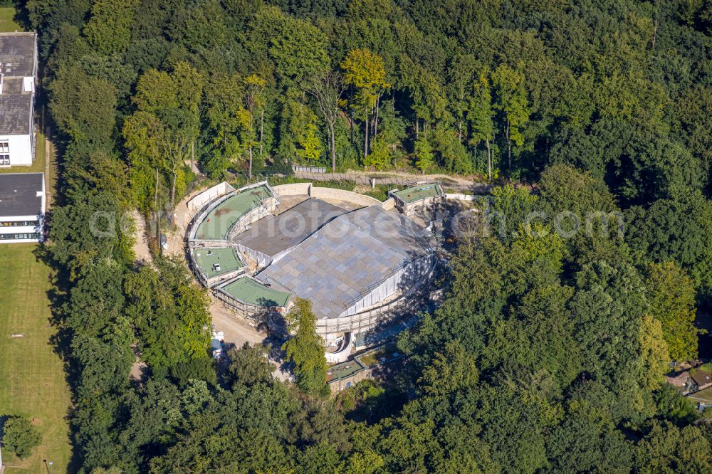 Aerial photograph Dortmund - Construction site for the new construction of a seal facility in the Zoo Dortmund in the district Schulzentrum Hacheney in Dortmund in the Ruhr area in the state North Rhine-Westphalia, Germany