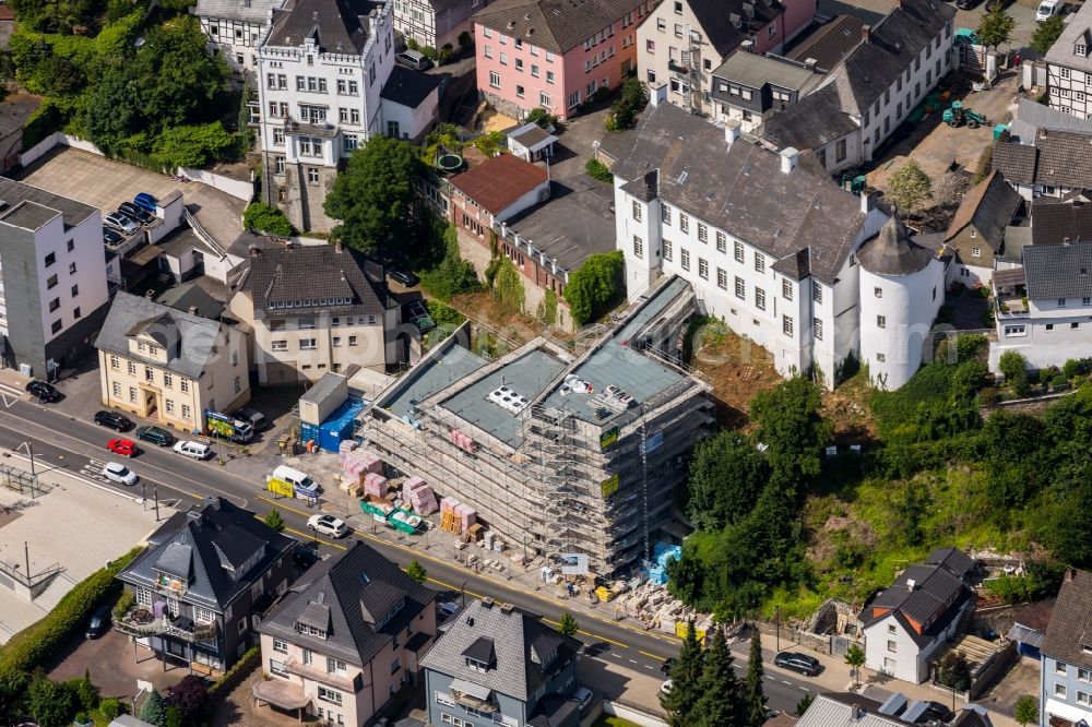 Arnsberg from the bird's eye view: Construction site for the new building of Sauerland-Museum on Ruhrstrasse in Arnsberg in the state North Rhine-Westphalia, Germany