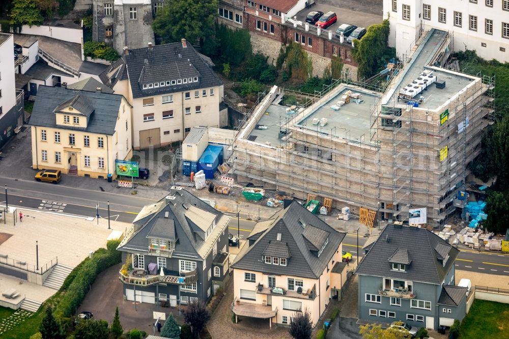 Aerial image Arnsberg - Construction site for the new building of Sauerland-Museum on Ruhrstrasse in Arnsberg in the state North Rhine-Westphalia, Germany