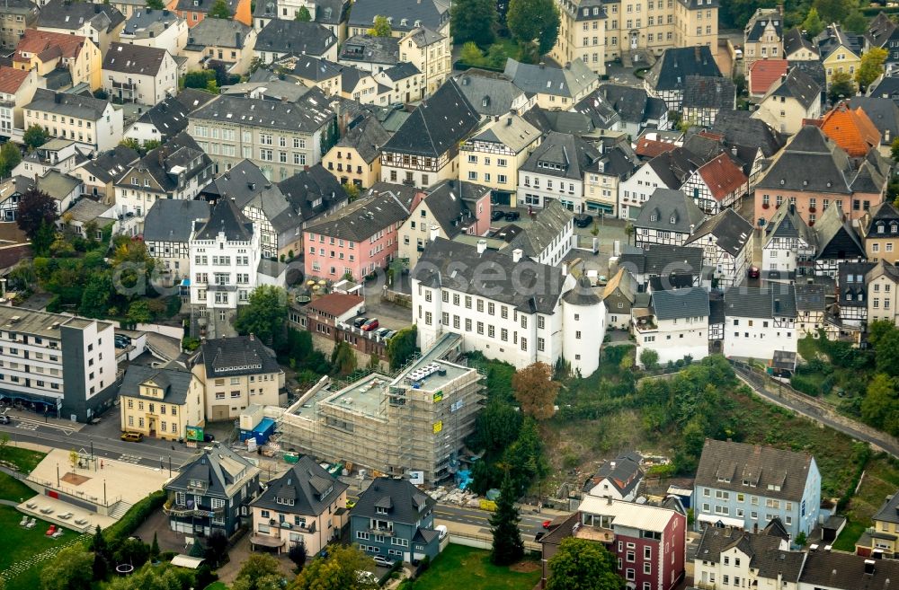 Aerial photograph Arnsberg - Construction site for the new building of Sauerland-Museum on Ruhrstrasse in Arnsberg in the state North Rhine-Westphalia, Germany