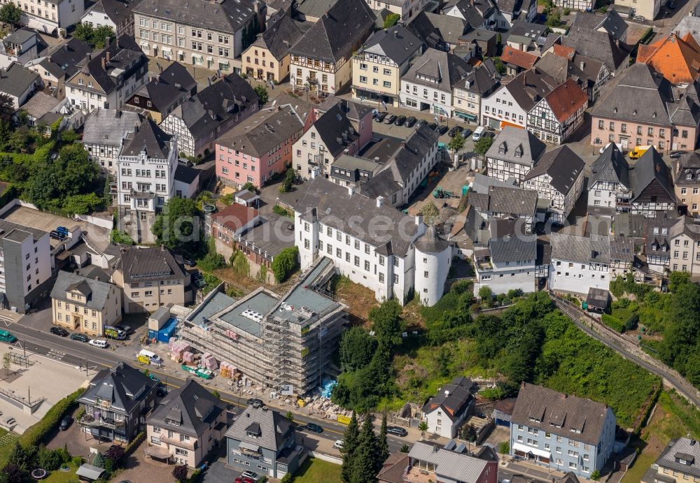 Arnsberg from above - Construction site for the new building of Sauerland-Museum on Ruhrstrasse in Arnsberg in the state North Rhine-Westphalia, Germany