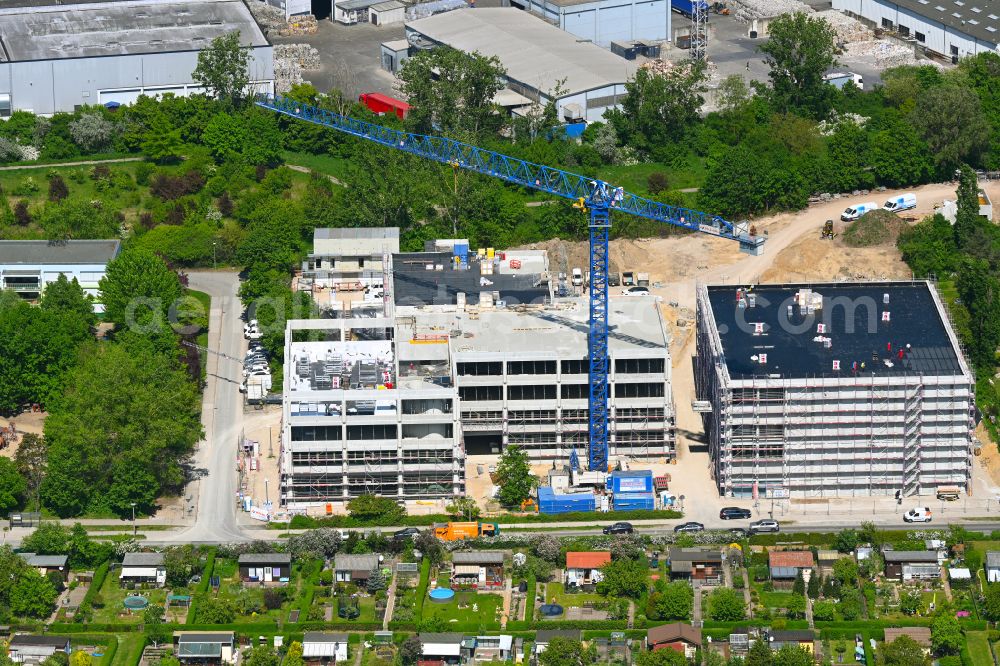 Aerial photograph Berlin - New construction site of the school building Elsenschule on street Elsenstrasse in the district Mahlsdorf in Berlin, Germany