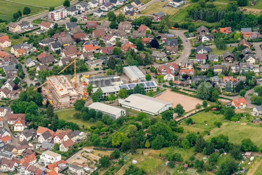 Aerial image Hohberg - New construction site of the school building Gemeinschaftsschule Hohberg, in Hohberg in the state Baden-Wuerttemberg, Germany