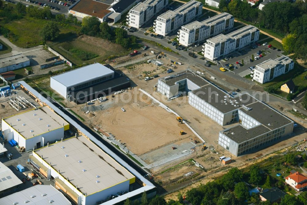 Berlin from above - New construction site of the school building An of Schule in the district Mahlsdorf in Berlin, Germany