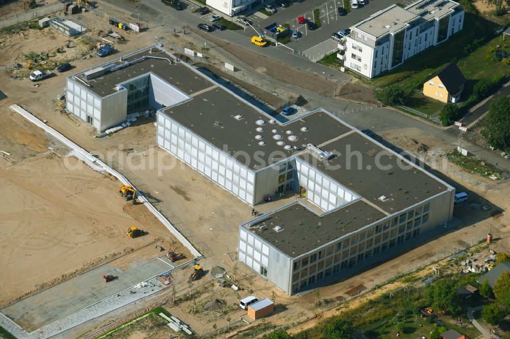 Berlin from the bird's eye view: New construction site of the school building An of Schule in the district Mahlsdorf in Berlin, Germany