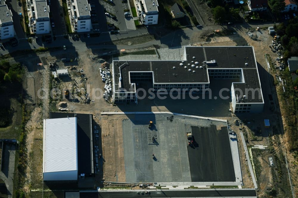 Aerial image Berlin - New construction site of the school building An of Schule in the district Mahlsdorf in Berlin, Germany