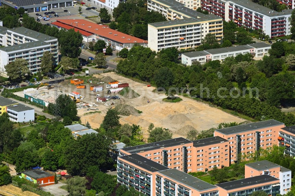 Aerial photograph Berlin - New construction site of the school building on Naumburger Ring in the district Hellersdorf in Berlin, Germany