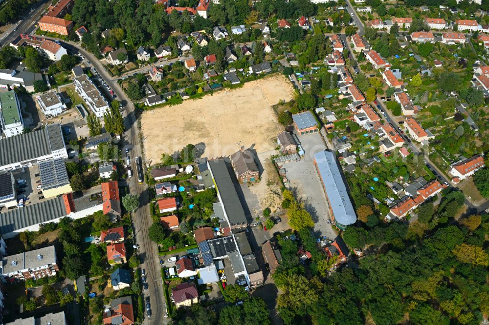 Aerial photograph Berlin - New construction site of the school building on street Hirtestrasse in the district Koepenick in Berlin, Germany