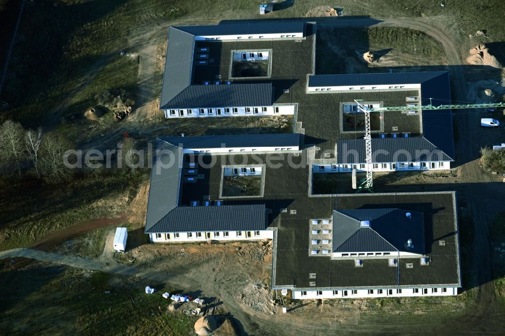 Aerial photograph Berlin - New construction site of the school building Schule ohne Grenzen in the district Hakenfelde in Berlin, Germany