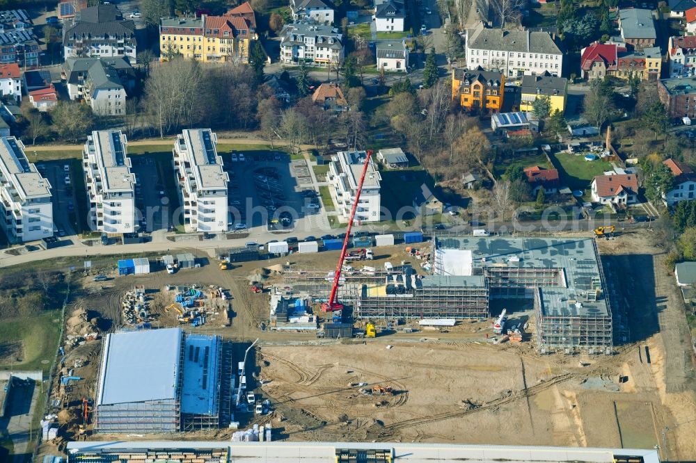 Berlin from the bird's eye view: New construction site of the school building An of Schule in the district Mahlsdorf in Berlin, Germany