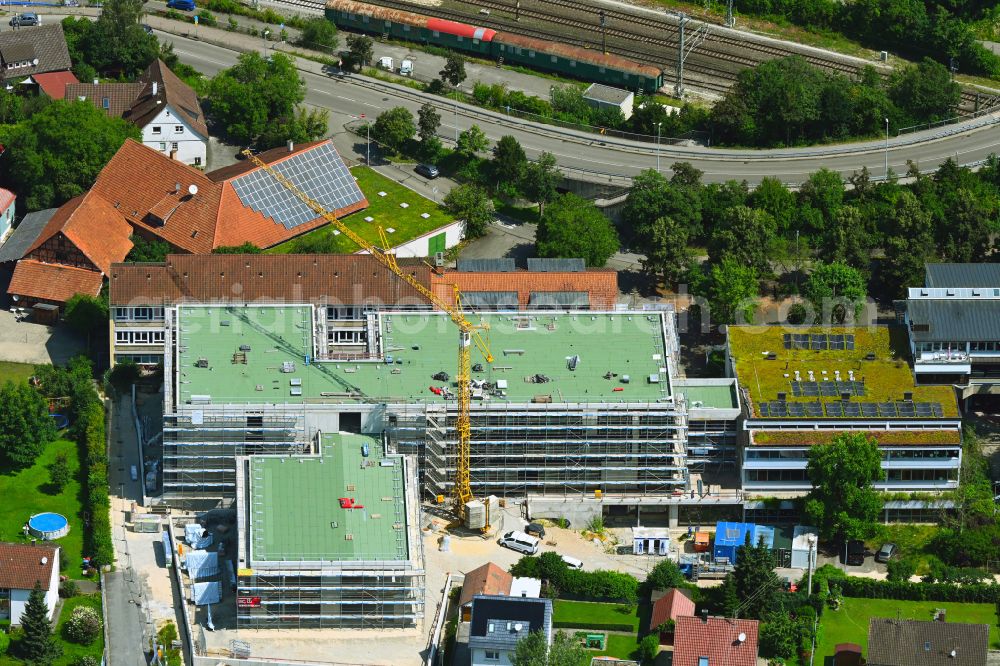 Süßen from above - New construction site of the school building Schulverbund Suessen Gemeinschaftsschule on street Schulstrasse in Suessen in the state Baden-Wuerttemberg, Germany