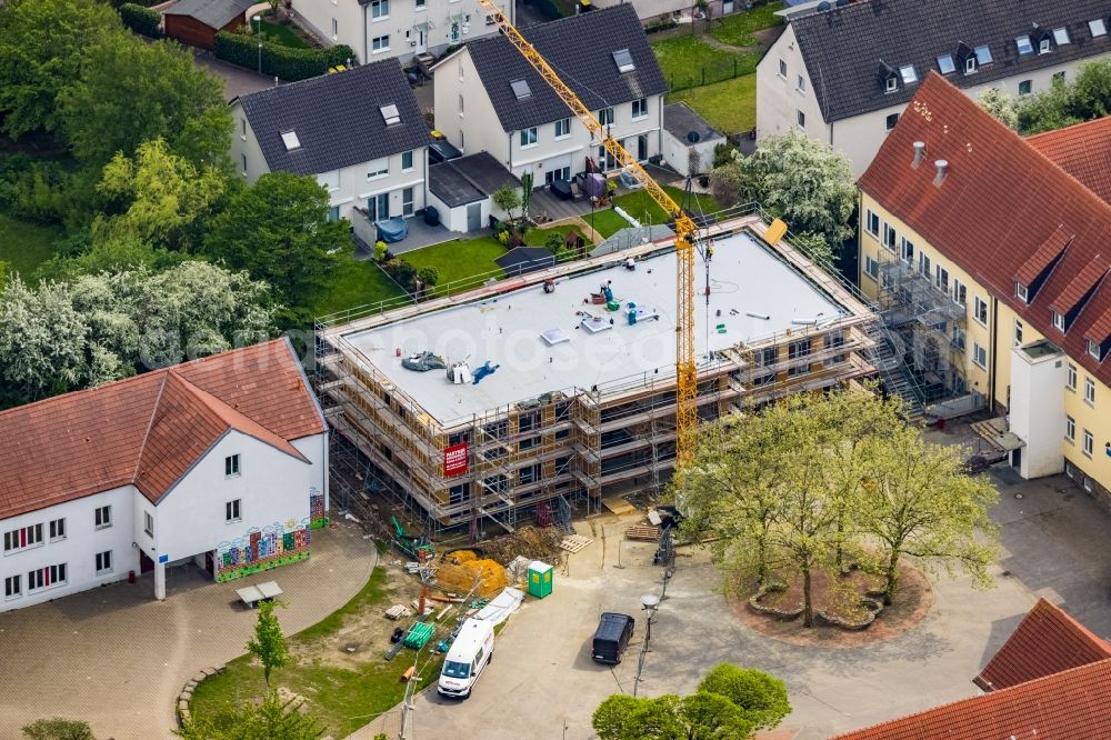 Aerial image Gladbeck - New construction site of the school building der Suedparkschule Gladbeck on Muensterlaender Strasse in Gladbeck at Ruhrgebiet in the state North Rhine-Westphalia, Germany