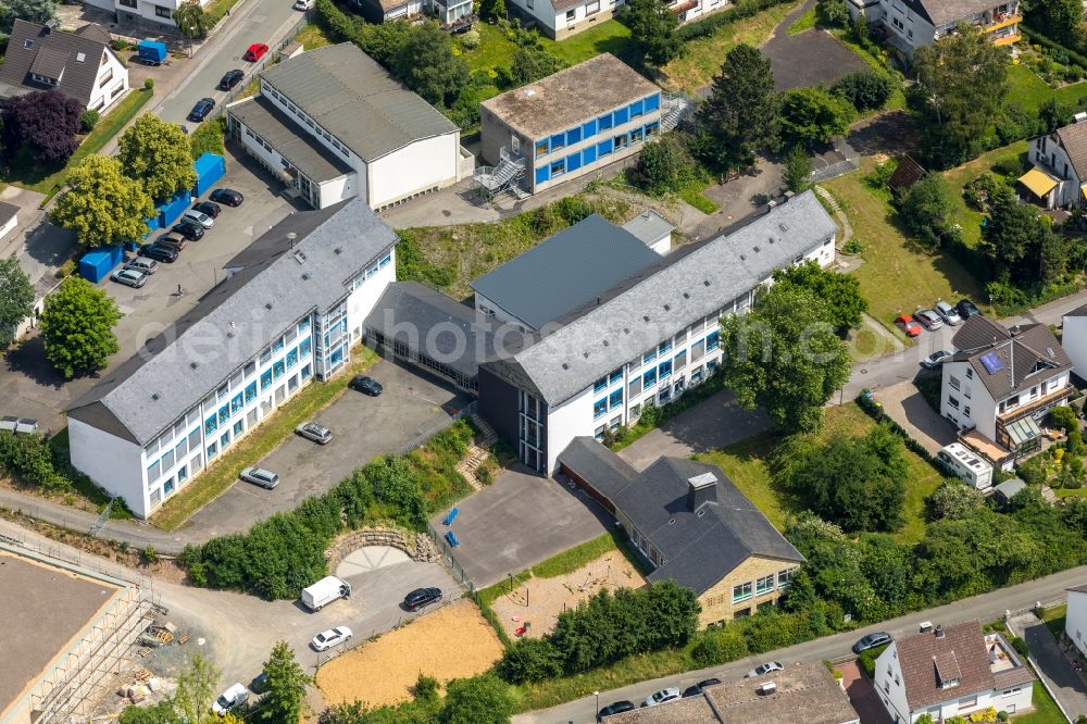 Aerial photograph Meschede - New construction site of the school building of St. Walburga-Schule An of Klocken Kapelle in Meschede in the state North Rhine-Westphalia, Germany