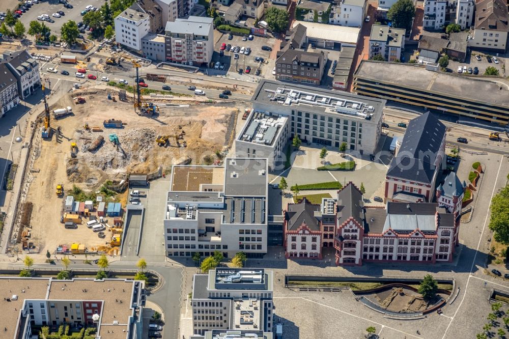 Dortmund from above - Construction site for the new building of Sparkassenakademie NRW in the district Hoerde in Dortmund in the state North Rhine-Westphalia, Germany