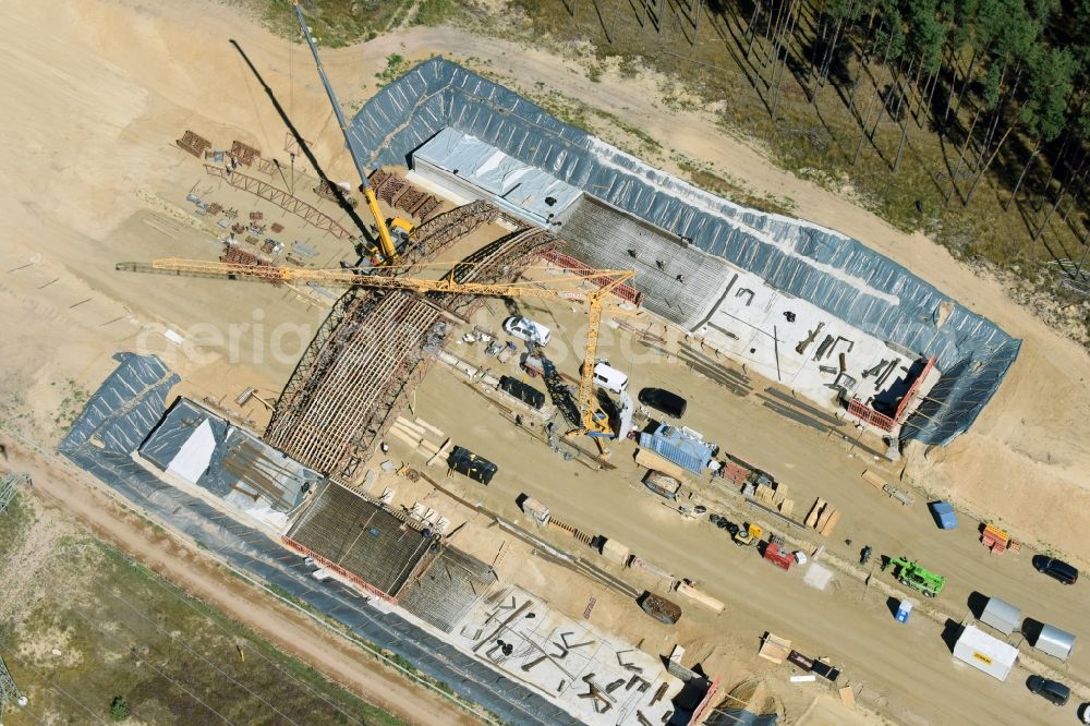 Kremmin from the bird's eye view: Construction of a deer crossing bridgein Kremmin in the state Mecklenburg - Western Pomerania