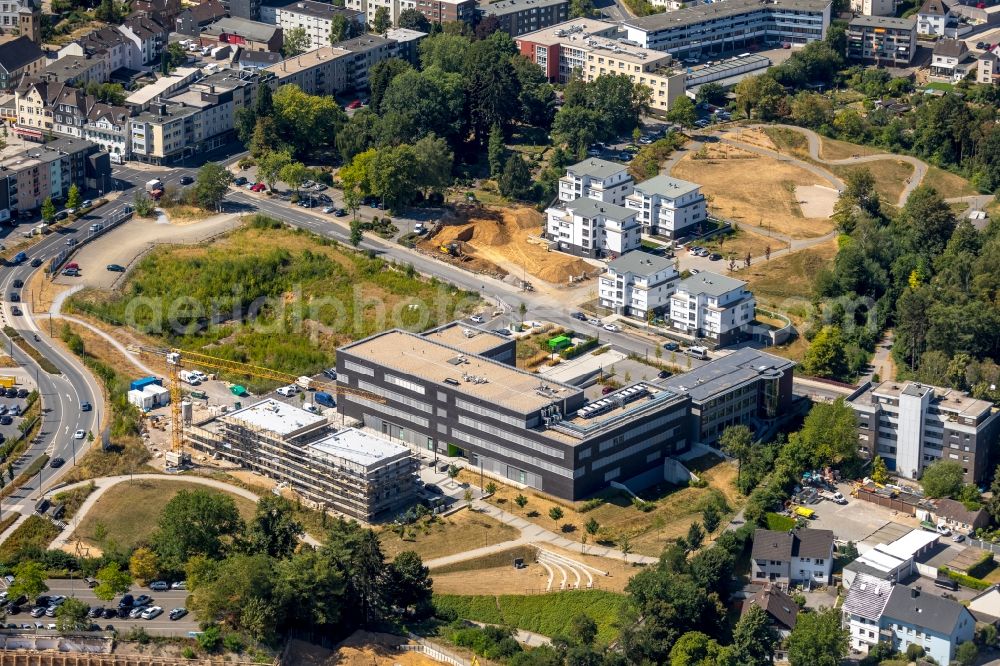 Aerial image Heiligenhaus - Construction site of a student dorm on Conpus Velbert/Heiligenhaus in Heiligenhaus in the state North Rhine-Westphalia, Germany