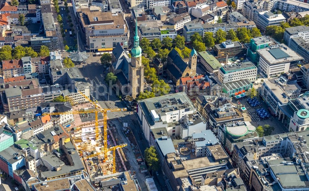 Aerial photograph Dortmund - Construction site of a student dorm Studentenwohnhaus BaseCamp on Kampstrasse in Dortmund in the state North Rhine-Westphalia, Germany