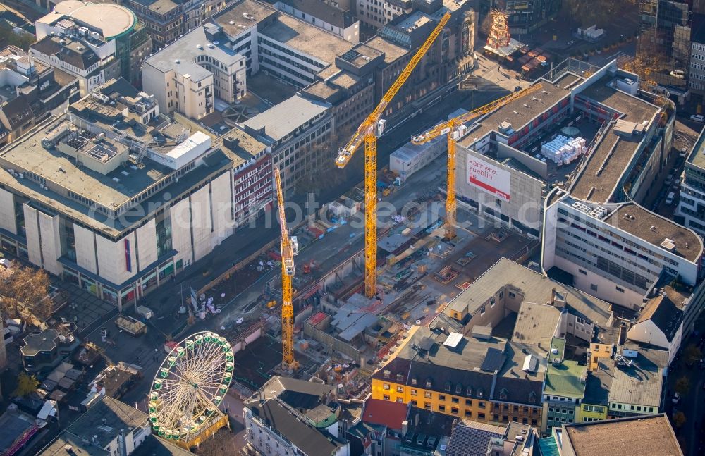 Aerial photograph Dortmund - Construction site of a student dorm Studentenwohnhaus BaseCamp on Kampstrasse in Dortmund in the state North Rhine-Westphalia, Germany