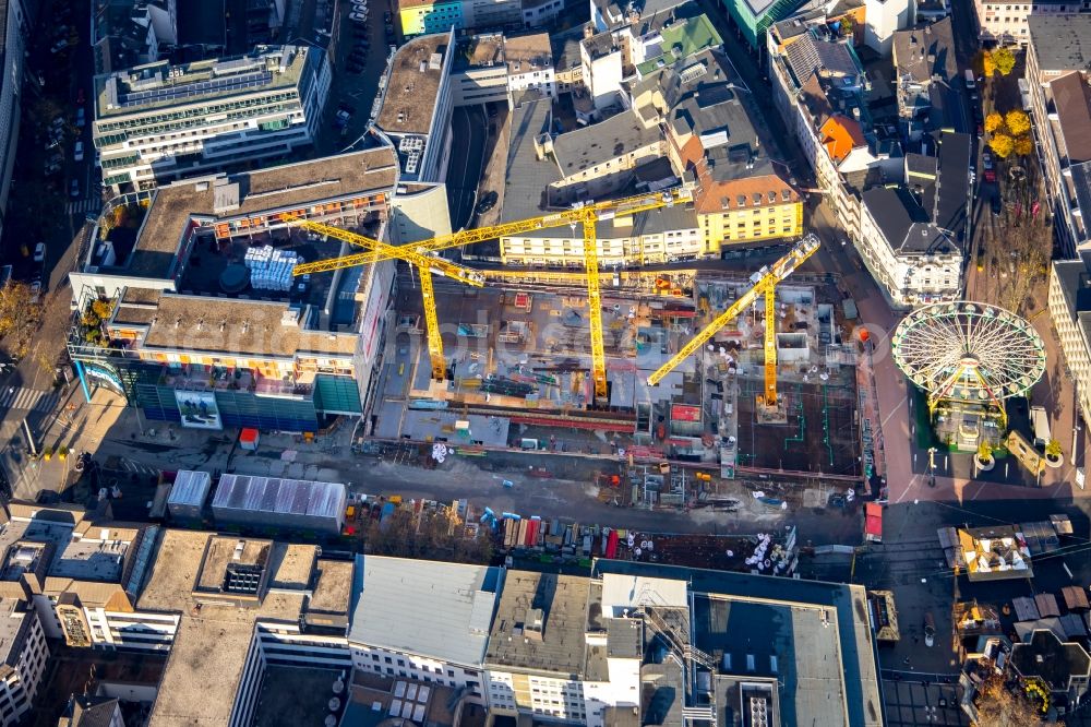 Dortmund from above - Construction site of a student dorm Studentenwohnhaus BaseCamp on Kampstrasse in Dortmund in the state North Rhine-Westphalia, Germany