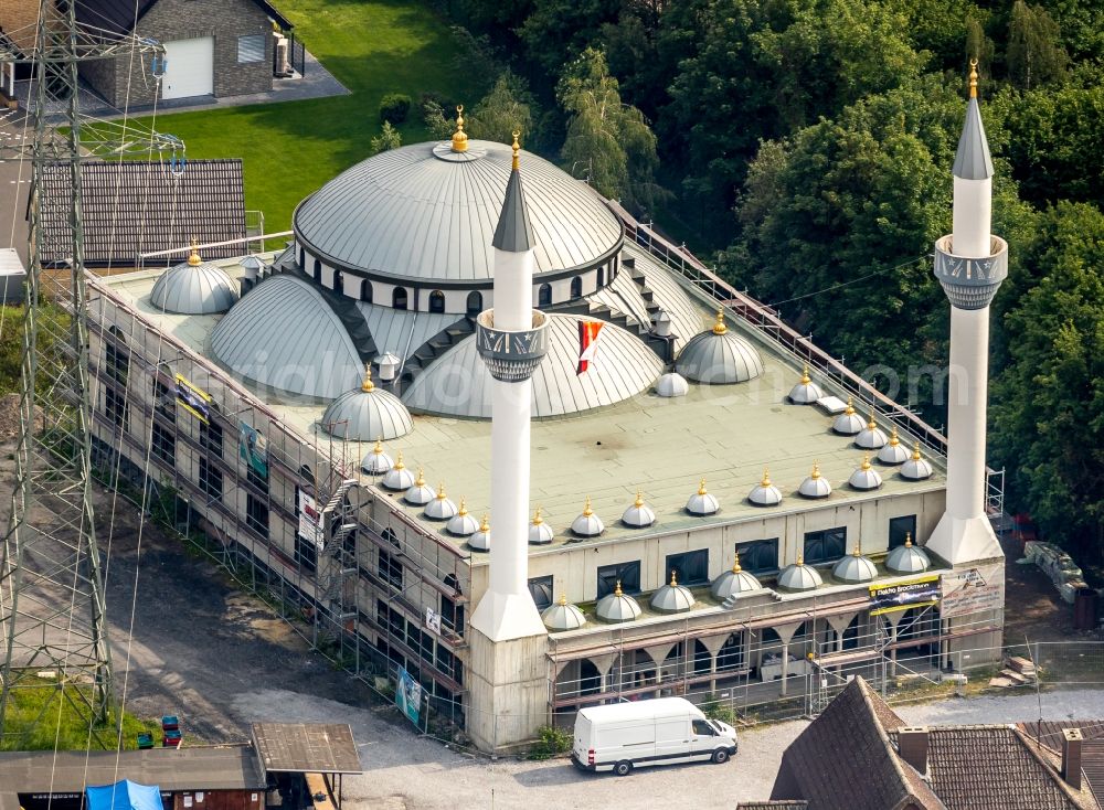 Hamm from the bird's eye view: Mosque construction site D.I.T.I.B. Ulu-Moschee in the destrict Herringen in Hamm in the state North Rhine-Westphalia