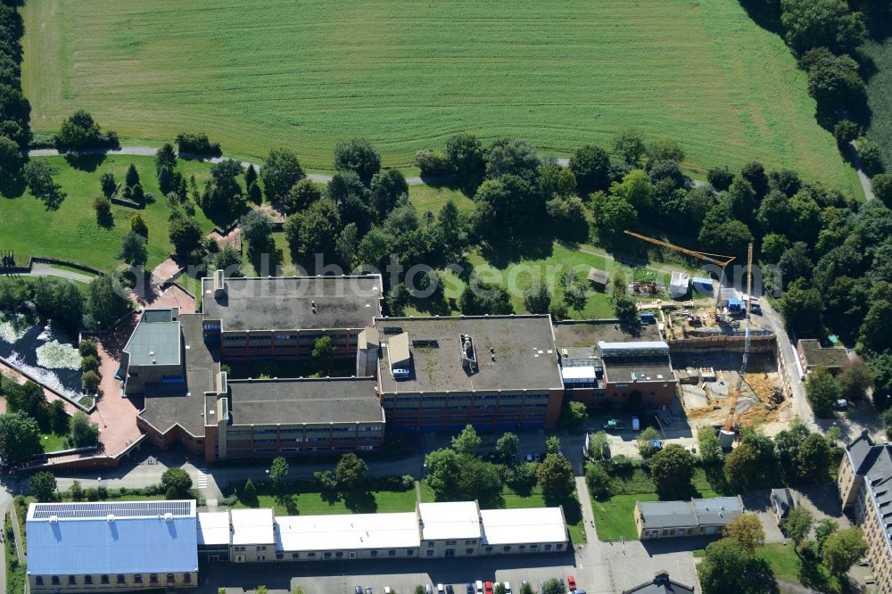 Osnabrück from above - Construction site for the new building of an academic building at Campus Westerberg in Osnabrueck in the state of Lower Saxony