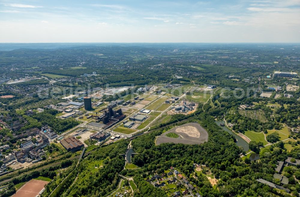 Aerial image Dortmund - New construction of the company administration building AMPRION in Phoenix-West Industriegebiet and TechnologiePark Dortmand in the district Hoerde in Dortmund in the state North Rhine-Westphalia, Germany