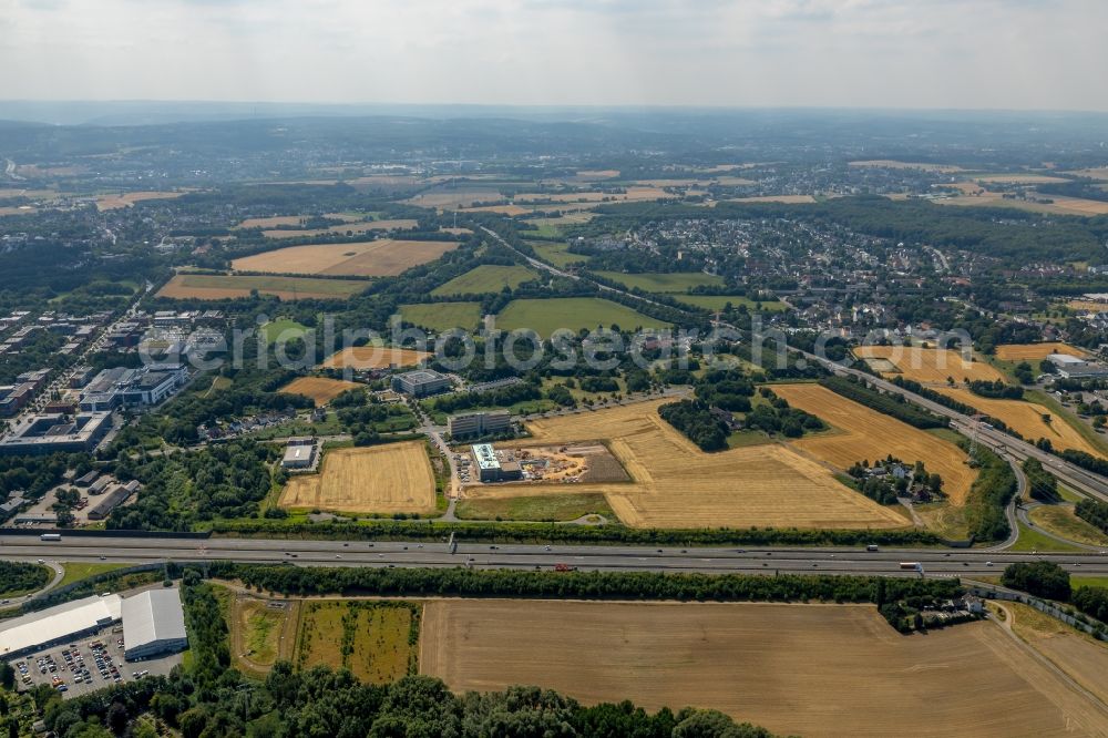 Aerial image Dortmund - New construction of the company administration building of Dr. Ausbuettel & Co. GmbH Im Weissen Feld in TechnologiePark Dortmund, in Dortmund in the state North Rhine-Westphalia, Germany