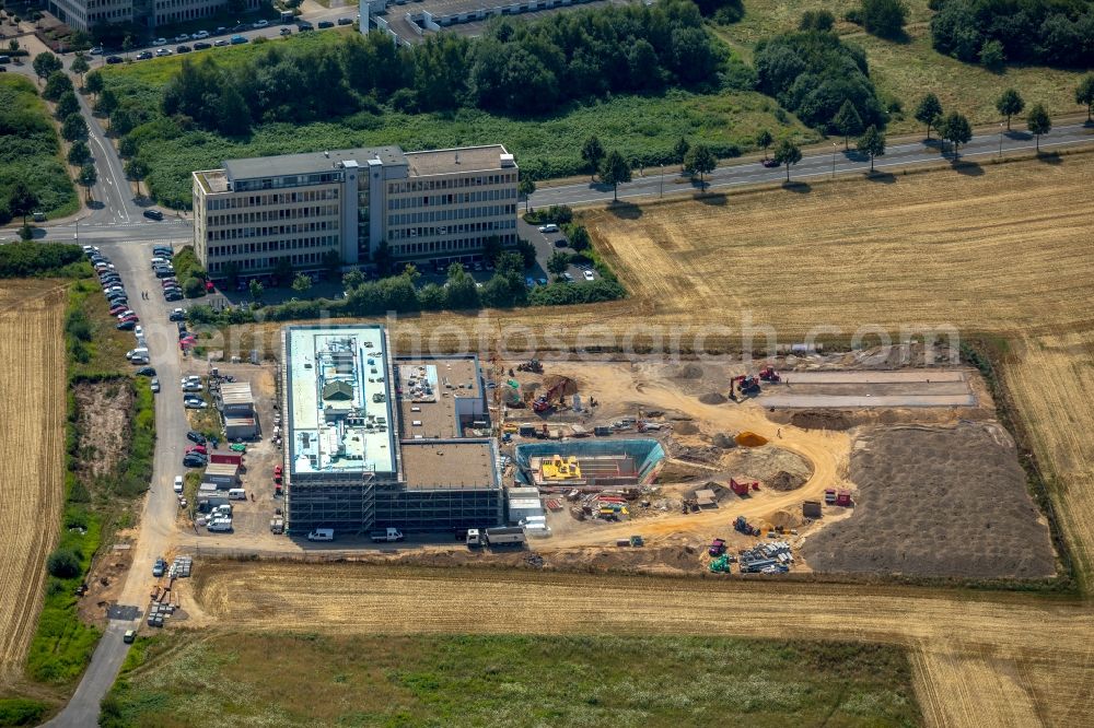 Aerial photograph Dortmund - New construction of the company administration building of Dr. Ausbuettel & Co. GmbH Im Weissen Feld in TechnologiePark Dortmund, in Dortmund in the state North Rhine-Westphalia, Germany