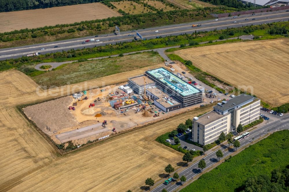 Aerial image Dortmund - New construction of the company administration building of Dr. Ausbuettel & Co. GmbH Im Weissen Feld in TechnologiePark Dortmund, in Dortmund in the state North Rhine-Westphalia, Germany