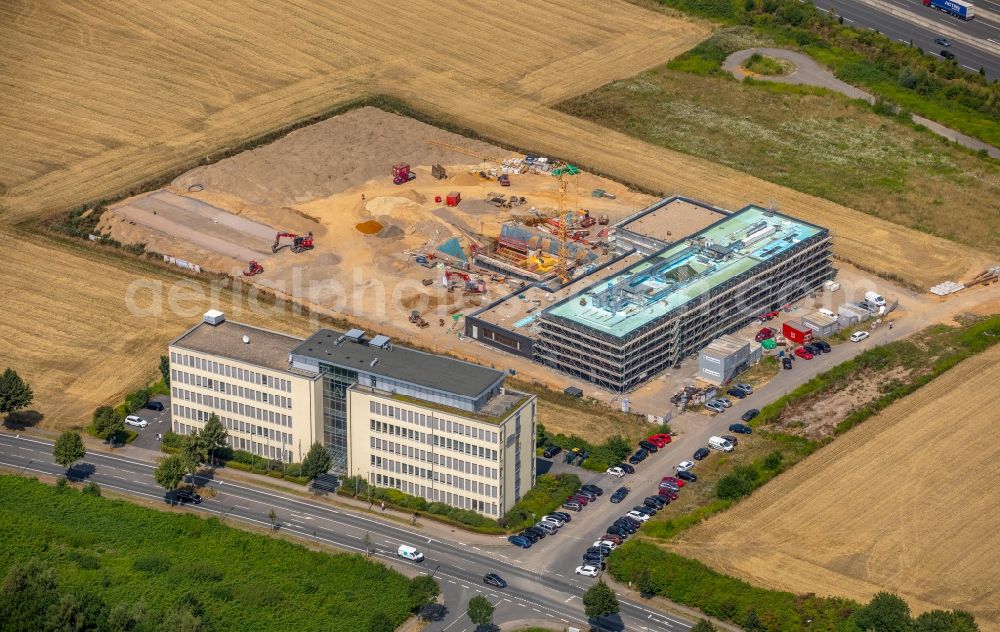 Aerial photograph Dortmund - New construction of the company administration building of Dr. Ausbuettel & Co. GmbH Im Weissen Feld in TechnologiePark Dortmund, in Dortmund in the state North Rhine-Westphalia, Germany