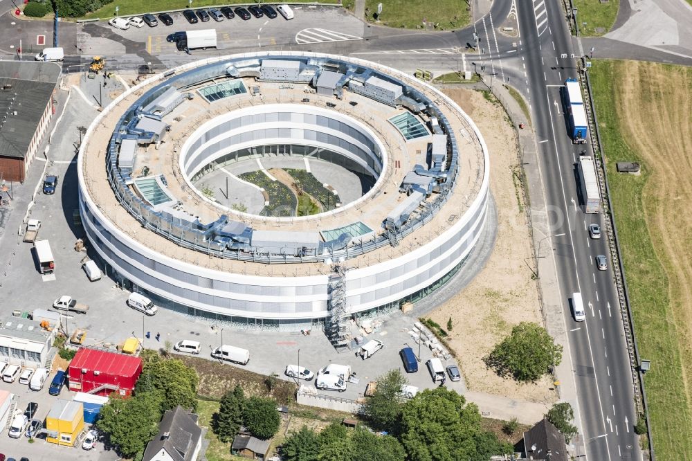 Aerial photograph Köln - New construction of the company administration building of INEOS Manufacturing Deutschland GmbH on Neusser Landstrasse in the district Chorweiler in Cologne in the state North Rhine-Westphalia, Germany