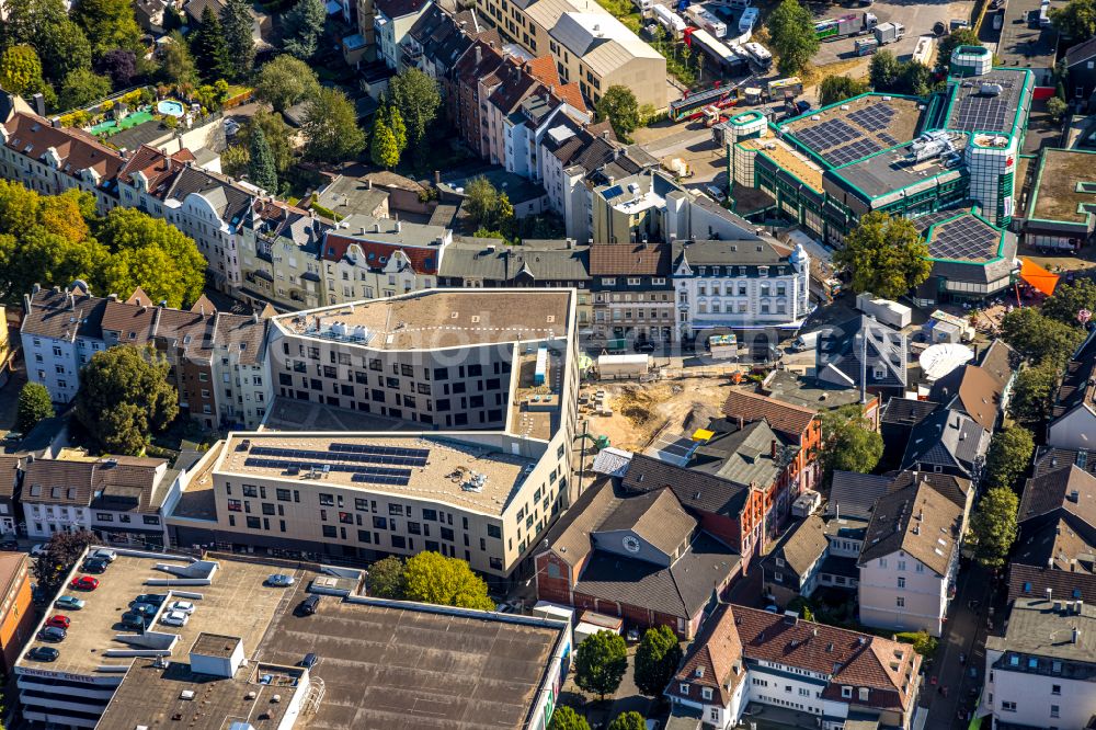 Aerial photograph Schwelm - Construction site for the new building of the event hall and the cultural center on the street Neumarkt in Schwelm in the state North Rhine-Westphalia, Germany