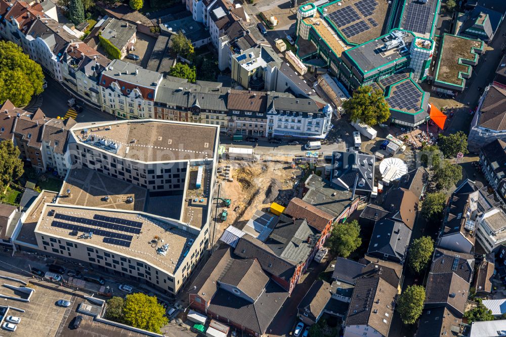 Aerial image Schwelm - Construction site for the new building of the event hall and the cultural center on the street Neumarkt in Schwelm in the state North Rhine-Westphalia, Germany