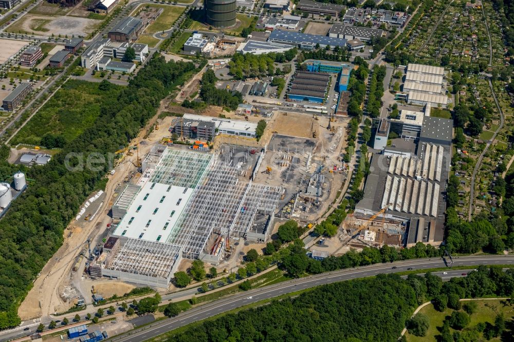 Dortmund from the bird's eye view: Construction site for the new building a?? WILO Campus Dortmund a?? on Nortkirchenstrasse in the district Hoerde in Dortmund in the state North Rhine-Westphalia, Germany