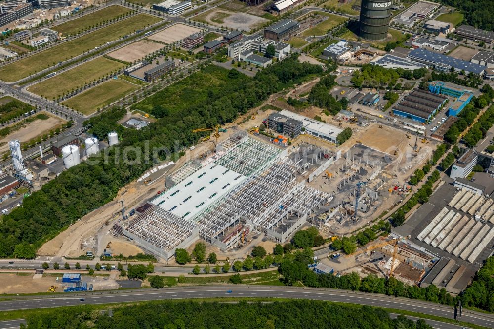 Aerial photograph Dortmund - Construction site for the new building a?? WILO Campus Dortmund a?? on Nortkirchenstrasse in the district Hoerde in Dortmund in the state North Rhine-Westphalia, Germany