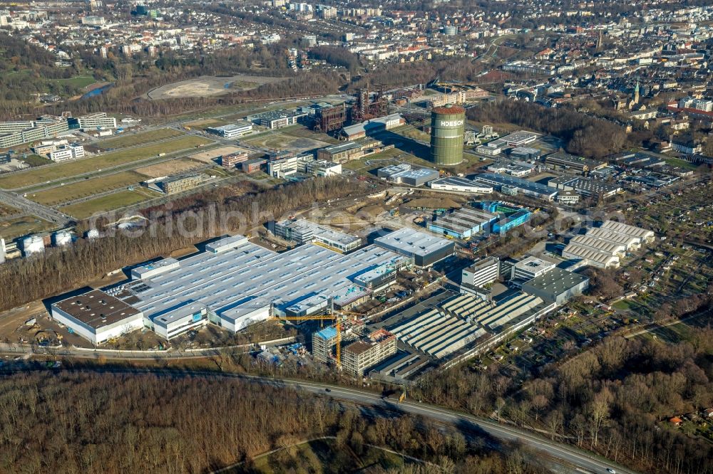 Aerial image Dortmund - Construction site for the new building a?? WILO Campus Dortmund a?? on Nortkirchenstrasse in the district Hoerde in Dortmund in the state North Rhine-Westphalia, Germany