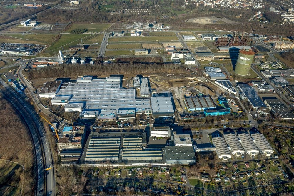 Dortmund from above - Construction site for the new building a?? WILO Campus Dortmund a?? on Nortkirchenstrasse in the district Hoerde in Dortmund in the state North Rhine-Westphalia, Germany