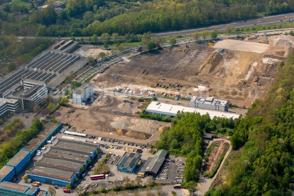 Aerial photograph Dortmund - Construction site for the new building a?? WILO Campus Dortmund a?? on Nortkirchenstrasse in the district Hoerde in Dortmund in the state North Rhine-Westphalia, Germany