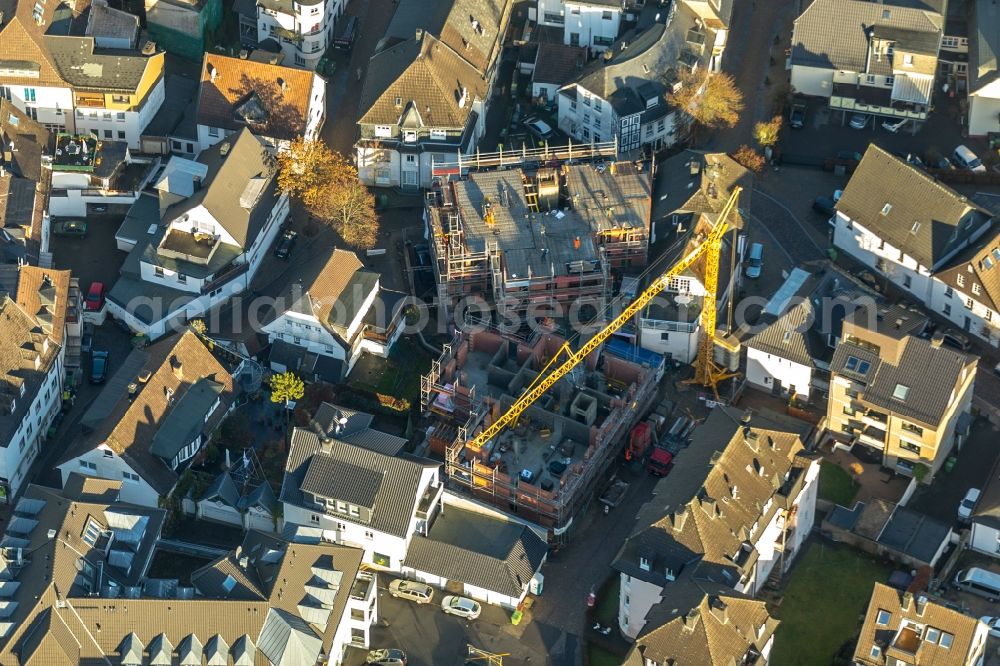 Aerial photograph Attendorn - Construction site for the new residential and commercial building on Torenkasten in Attendorn in the state North Rhine-Westphalia, Germany