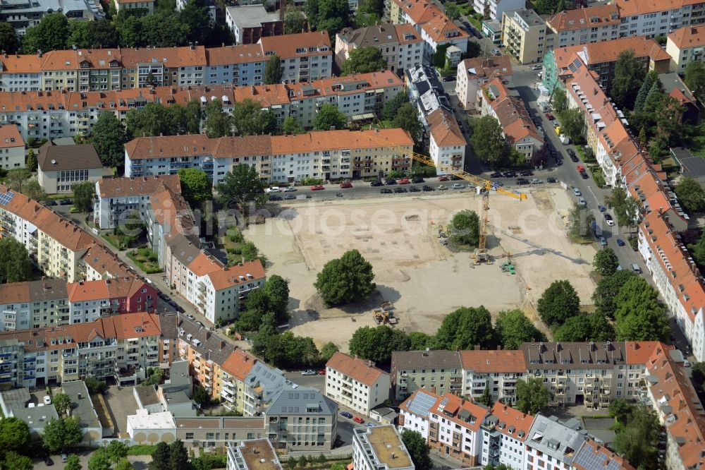 Aerial image Hannover - Construction site for the new building destrict Suedstadt in Hannover in the state Lower Saxony