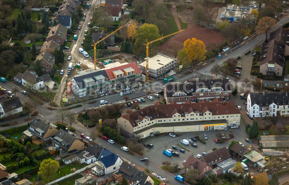 Aerial image Dinslaken - Construction site for the new building of the residential quarters Averbruch-Quartier in Dinslaken in the state of North Rhine-Westphalia