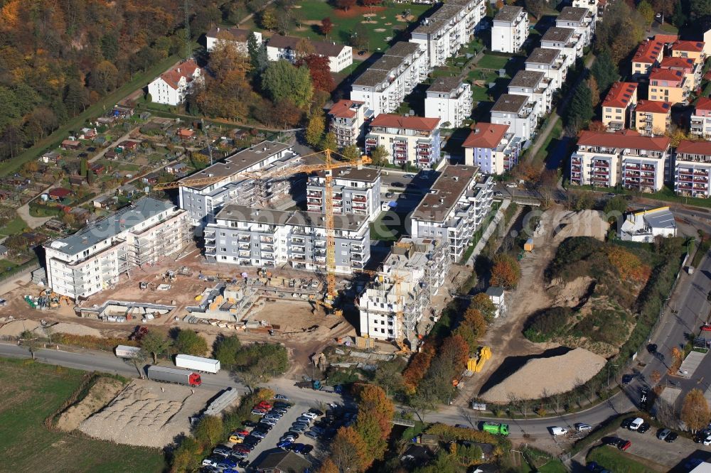 Schopfheim from the bird's eye view: Construction site to build a residential complex Schleife in Schopfheim in the state Baden-Wuerttemberg