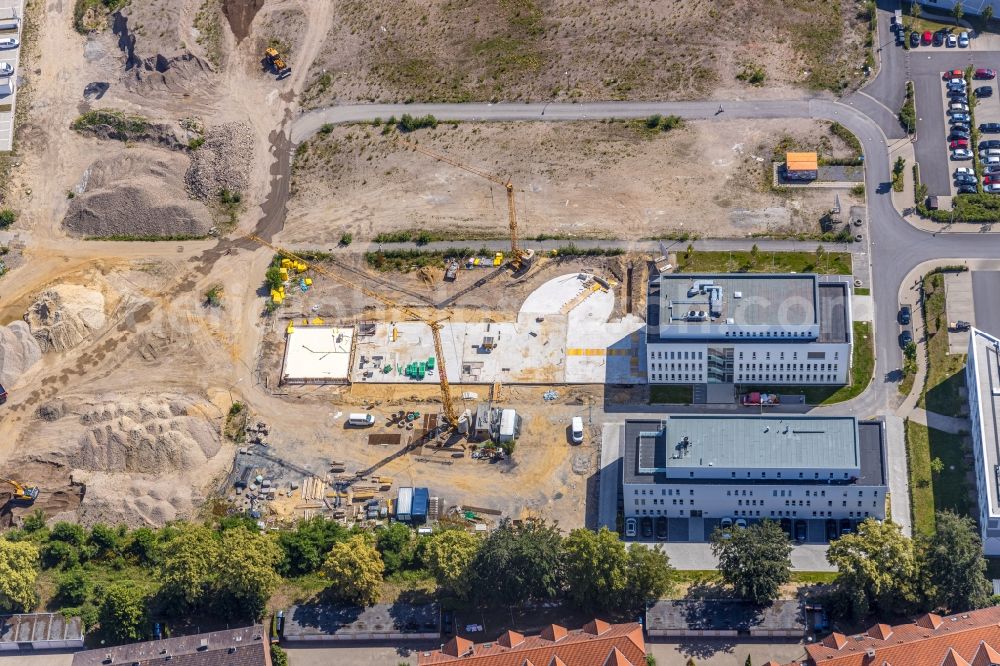 Aerial image Hamm - Construction site for the new multi-family housing development Paracelsuspark on Marker Allee in Hamm in the state of North Rhine-Westphalia