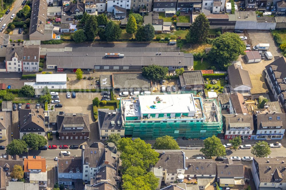 Dortmund from the bird's eye view: Construction site for the multi-family residential building on street Alte Benninghofer Strasse in the district Clarenberg in Dortmund at Ruhrgebiet in the state North Rhine-Westphalia, Germany