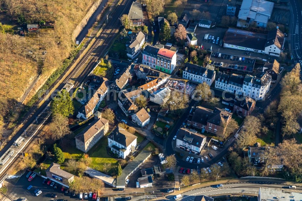 Velbert from above - Construction site for the multi-family residential building on Bluecherstrasse in the district Neviges in Velbert in the state North Rhine-Westphalia, Germany