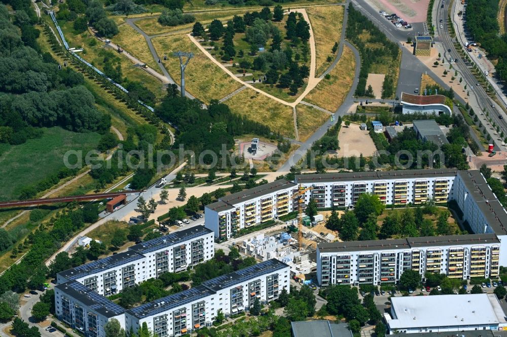 Aerial photograph Berlin - Construction site for the multi-family residential building on Feldberger Ring in the district Kaulsdorf in Berlin, Germany