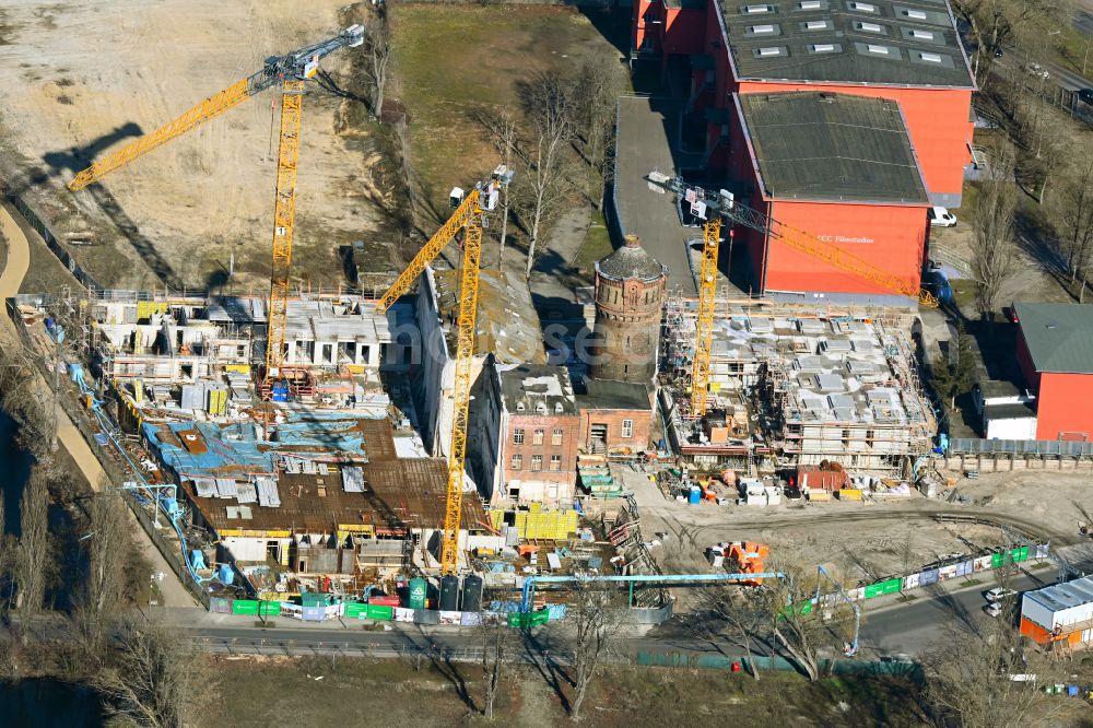 Berlin from above - Construction site for the multi-family residential building in the district Haselhorst in Berlin, Germany